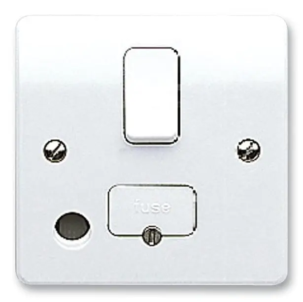 LOGIC PLUS 13A Switched Fused Spur, White, Flush Mount