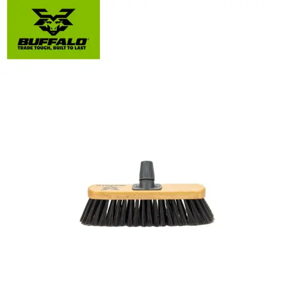 Buffalo 12 Zoll Weicher PVC Kehrbesen-Aufsatz für Holzstiel