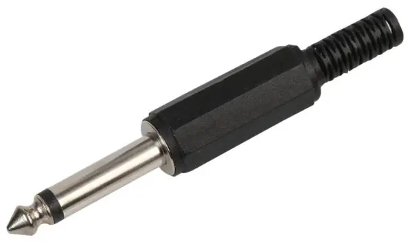PRO SIGNAL 6.35mm Mono Jack Plug, Vernikkeld