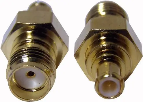 RF Solutions MCX Plug to SMA Socket Adaptor, 50Ω, Gold Plated