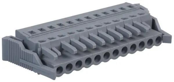 WAGO 12회로 플러그형 단자대, 5mm 피치, 16A