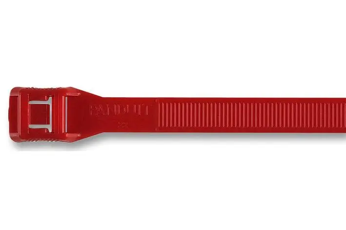 PANDUIT Belt-Ty Flachkopf-Kabelbinder 8,9mm x 358mm Rot 100er Pack