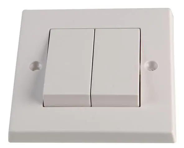 Volex Accessories - Interruttore Bipolare Doppio 2 Vie a Levetta Larga Bianco 2