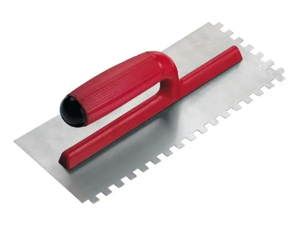 RUBI TILING TOOLS PRO Χάλυβας Αποτυπωμένη Σπάτουλα 28x10cm, Τετράγωνο Αποτύπωμα