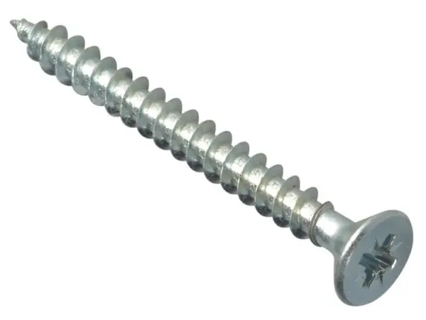 ForgeFix Multi-Purpose Pozi Screws CSK 5x50mm, Zinc, Pack of 200