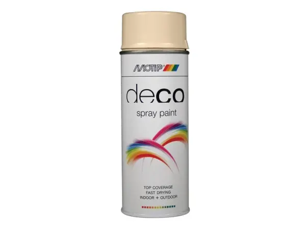 MOTIP Deco Spray Paint High Gloss RAL 1015 Light Ivory, 400ml
