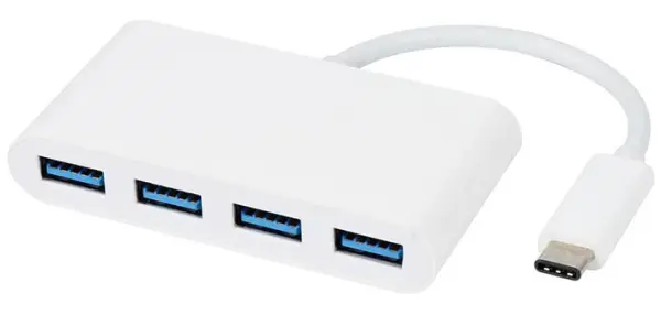 PRO SIGNAL USB 3.1 Type-C na 4-portový USB 3.0 rozbočovač