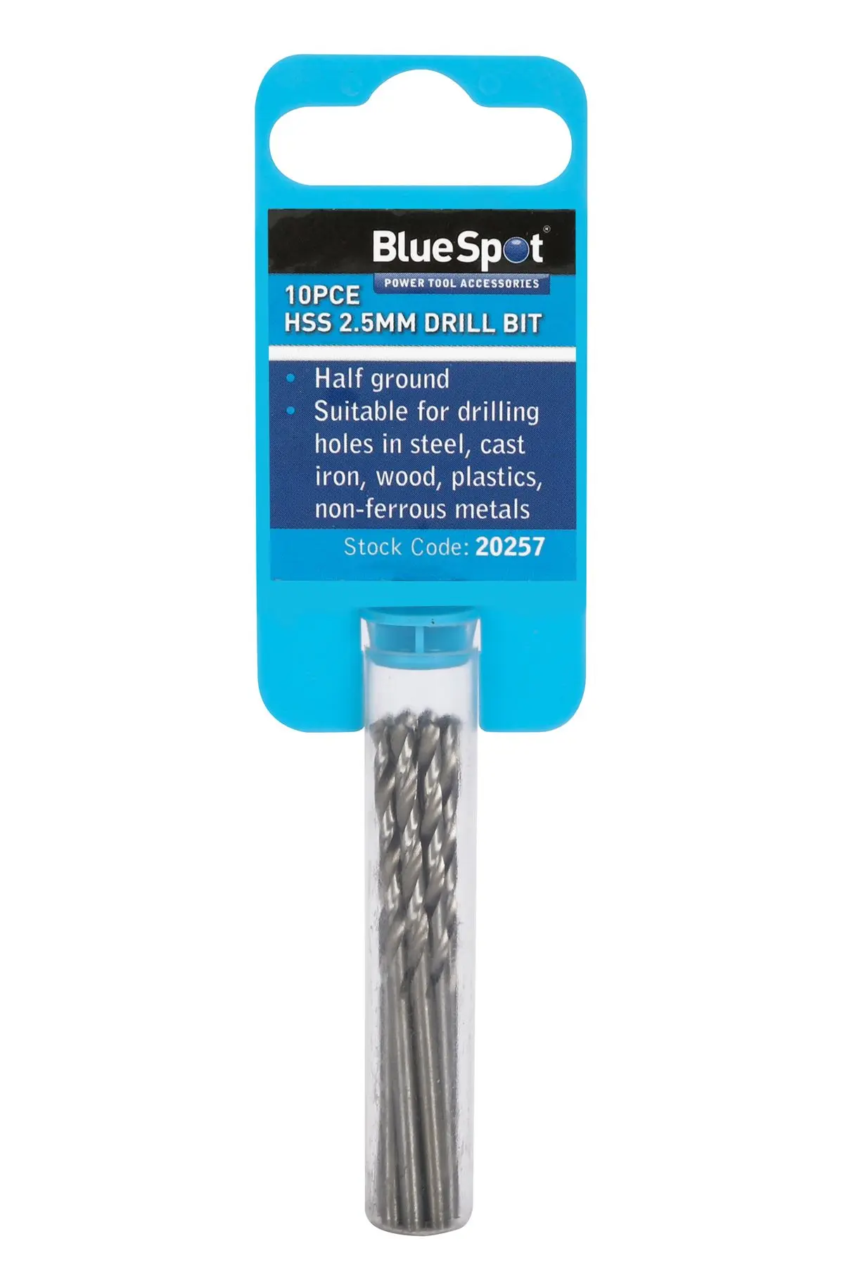 Blue Spot Tools Juego de 10 Brocas HSS 2,5mm
