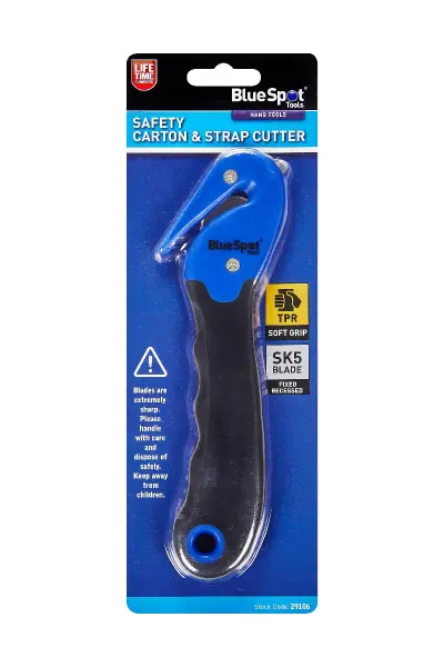 Blue Spot Tools - Cutter de Cajas y Cintas Seguro, 250mm