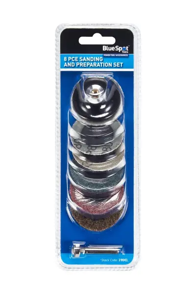 Blue Spot Tools - 8-częściowy zestaw do szlifowania i przygotowania powierzchni