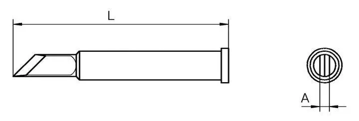 WELLER - Hujung Pateri Pisau Lurus 2.0mm untuk Pensel Pateri WP120