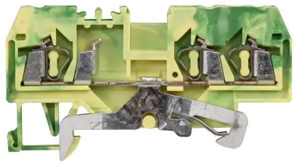 WAGO 3-Conductor Earth Terminal Block, 35mm DIN Rail, 28-12AWG