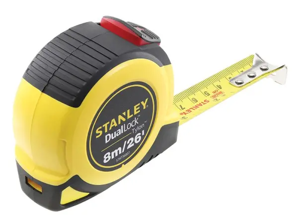 STANLEY® Alat Tangan - Pita Pengukur Saku DualLock™ Tylon™ 8m/26ft (Lebar 25mm)