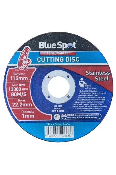 Blue Spot 115mm Stainless Steel Cutting Disc