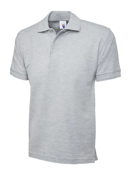 Polo unisexe premium Uneek - 50% polyester 50% coton - Gris chiné - L