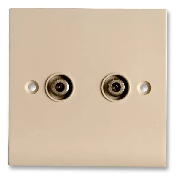 PROCEPTION - F型屏蔽雙衞星插座 白色