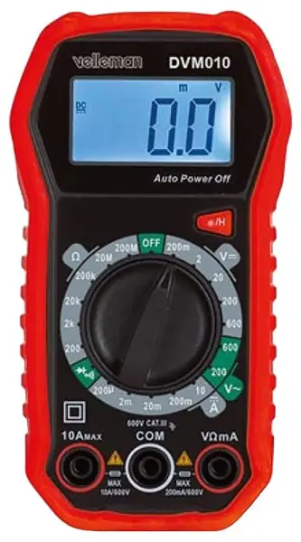 Velleman NV Digital Multimeter, 600V AC/DC