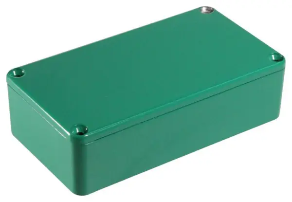 HAMMOND IP54 Green Aluminium Stomp Box Enclosure - 112x60x34mm