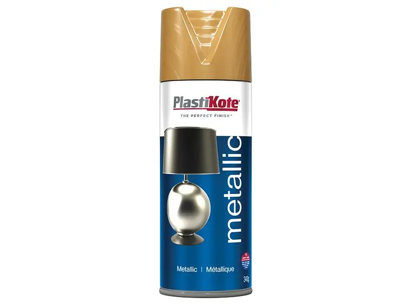 PlastiKote Metallic Spray Paint - Antique Gold, 400ml