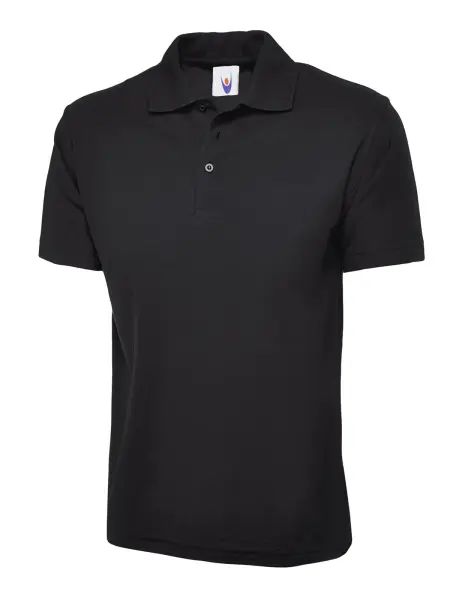 Polo Clásico Unisex Uneek - 50% Poliéster 50% Algodón - Negro - XL