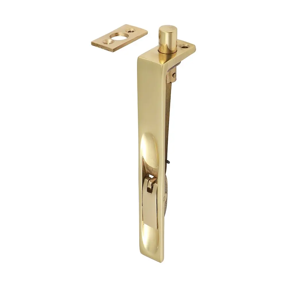 Timco Lever Action Flush Bolt, Polished Brass, 150 x 19mm