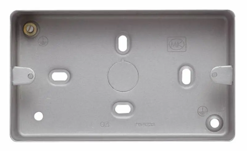 MK Povrchová ocelová krabička 2-Gang s výrazy