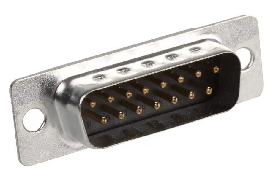 MH CONNECTORS Conectores D-Sub Macho de 15 Pines, Copa de Estañar, Pack de 5