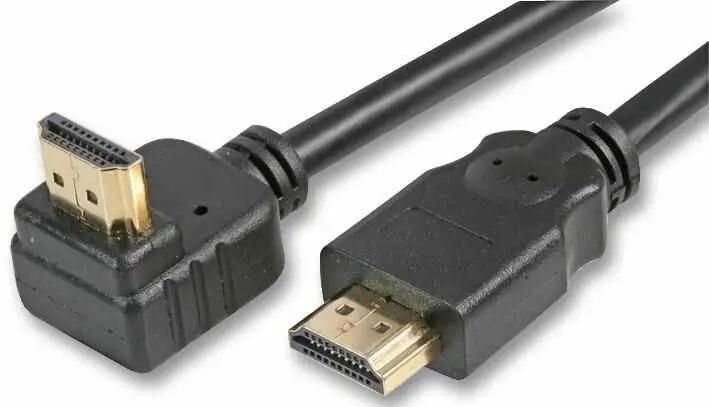 Cabo HDMI PRO SIGNAL 4K UHD, Macho 90°, Banhado a Ouro, 3m Preto