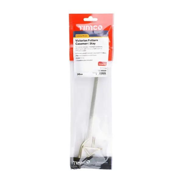 Arrêt de fenêtre victorien Timco - Laiton poli