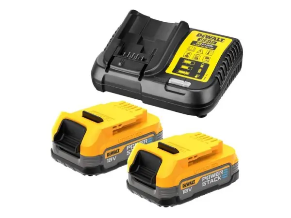 DEWALT DCB1102E2 XR POWERSTACK Συσκευή Έναρξης 18V (2x Μπαταρίες 1.7Ah + Φορητφ