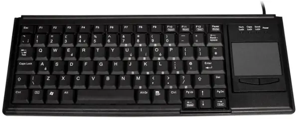 Clavier mini USB avec pavé tactile ACCURATUS 15KV ESD, noir