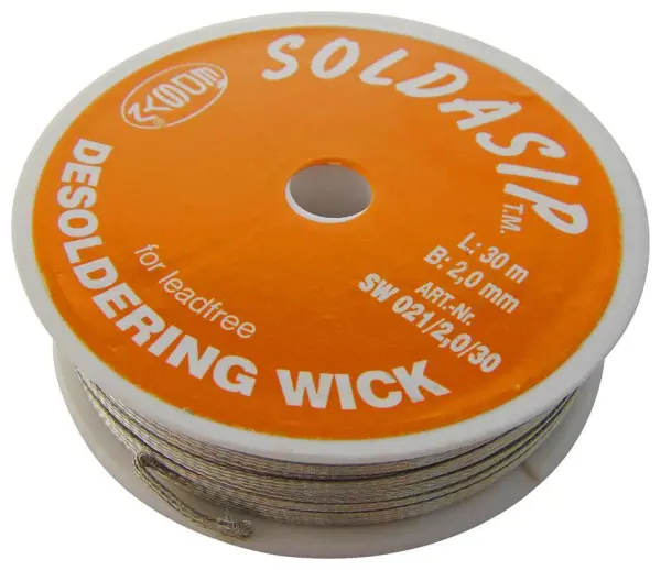 Mèche à dessouder sans plomb EDSYN SOLDASIP, 2mm x 30m