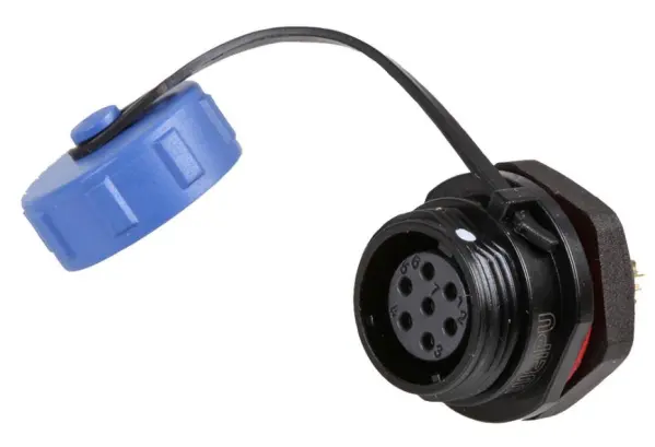 PRO ELEC Enchufe Panel Circular de 7 Polos Roscado, IP68, Serie SP13