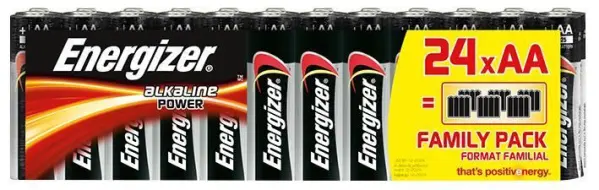 Energizer 24x AA Alkaline Power Batteries, Family Pack