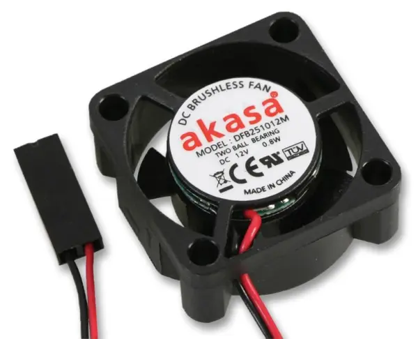 Akasa 12V DC 4-Pin Slimline PWM Fan - 80x80x10.8mm