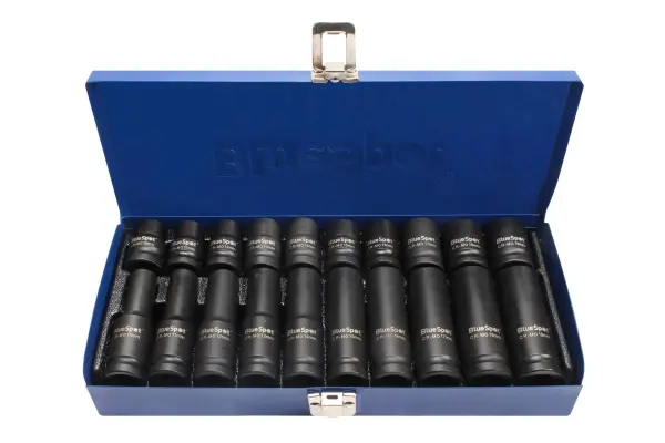 Blue Spot Tools - 20 częściowy zestaw nasadek udarowych metrycznych 1/2'', 10- 