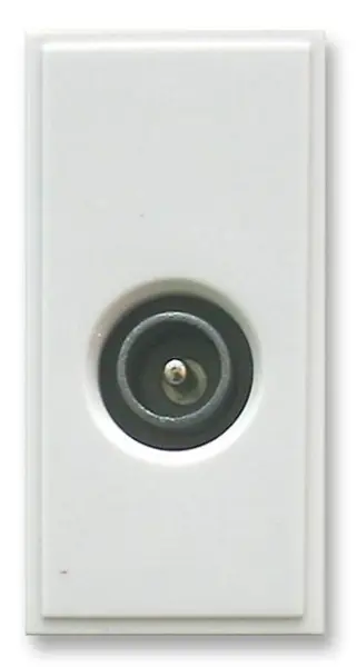 TRIAX Enkelvoudige Mannelijke IEC Euro Module, Wit