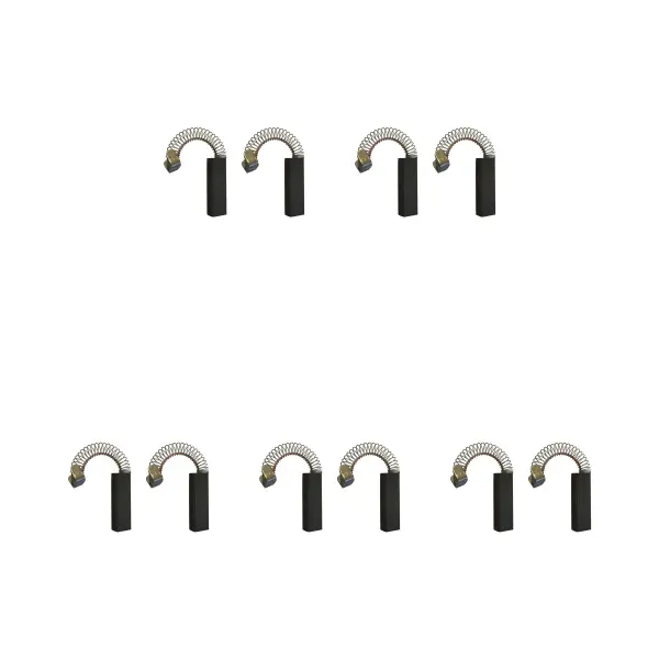 CarbonBr Vervangingskoolborstels voor Stofzuigers (5 Sets, 6.25x10x30mm)