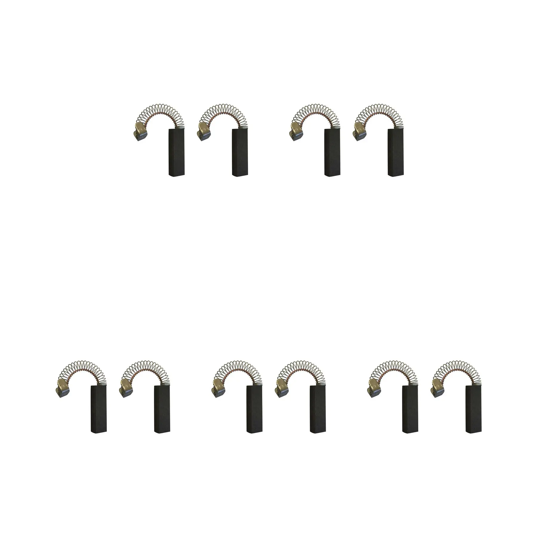 CarbonBr Vervangingskoolborstels voor Stofzuigers (5 Sets, 6.25x10x30mm)