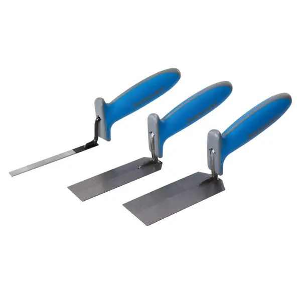 Silverline Soft-Grip Margin Trowel Set, 3-Piece