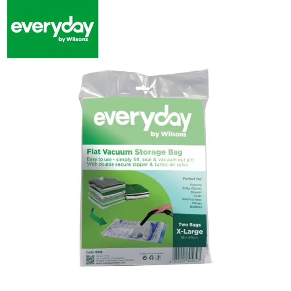 Everyday by Wilsons Flat Vacuum Storage Bags X-Large 55 x 90cm 2pk