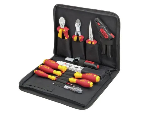 Wiha Electrician Tool Set, 13-Piece, VDE Certified
