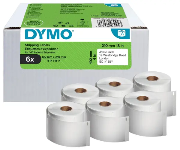 DYMO Large Address Labels 4XL / 5XL - 6x