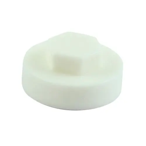 Timco Hex Head Cover Caps - White, Plastic, 19mm (Pack of 1000)