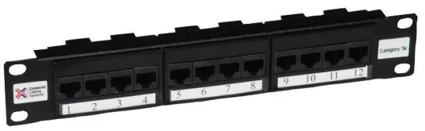 CONNECTIX CABLING SYSTEMS - Cat5e 12 口 10 英寸機架式接線面板
