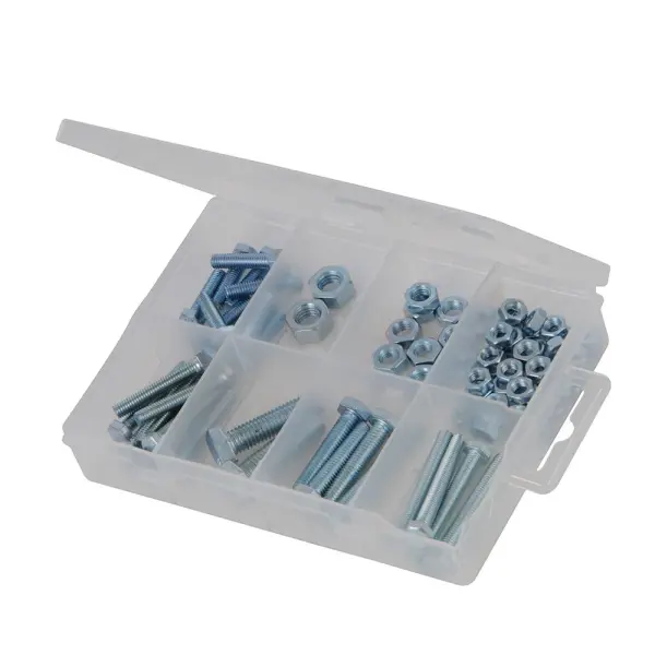 Fixman Pack Parafusos e Porcas Sextavados, Zincados, 75 Peças