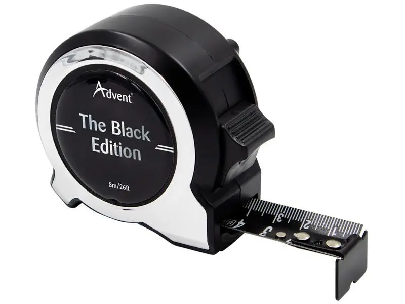 Advent - Pita Ukur Hitam 8m/26ft (Lebar 25mm)