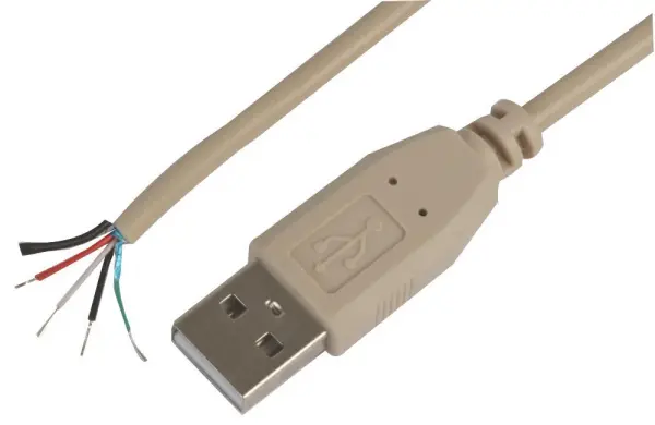 PRO SIGNAL Καλώδιο USB 1.1 Α Plug με Απογυμνωμένο Τέλος, 3m Γκρι