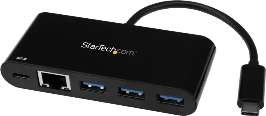 STARTECH - USB-C 轉 3 端口 USB 3.0 集線器 (含千兆以太網及供電)