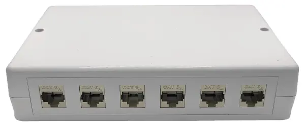 TUK LTD 6 Way Cat6A Shielded Consolidation Point